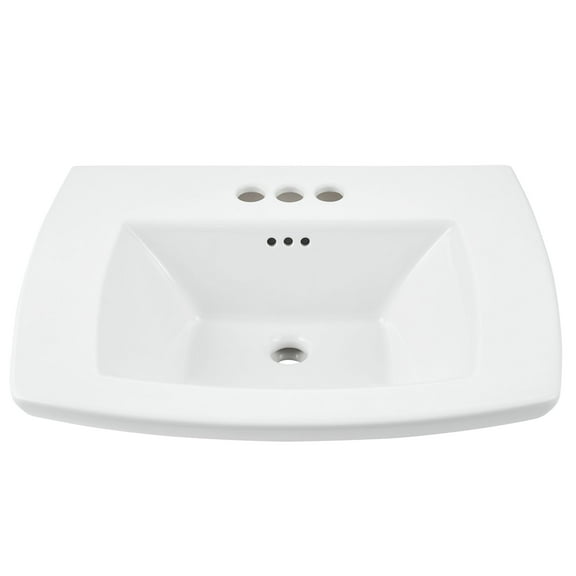 American Standard Edgemere 4 in. Pedestal Sink Basin in White