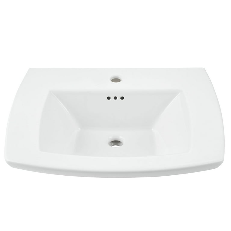 American Standard Edgemere 4 in. Pedestal Sink Basin in White American Standard Edgemere 4 in. Pedestal Sink Basin in White