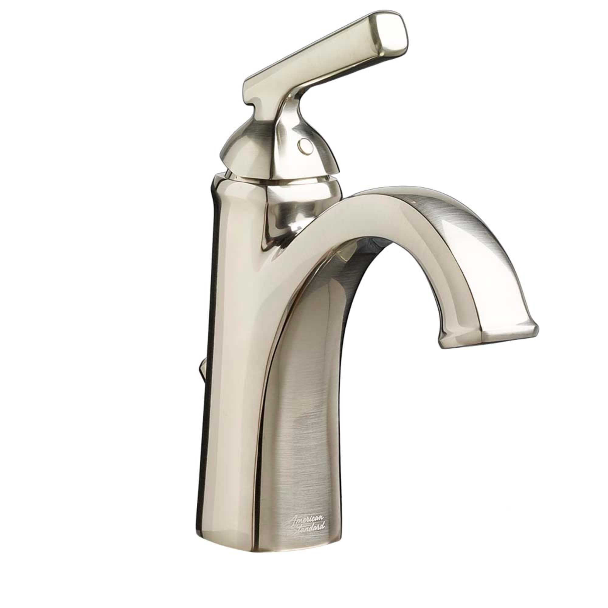 Brushed Nickel Single Handle Bathroom Faucet with Drain Assembly