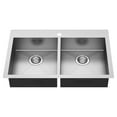 thumbnail image 1 of American Standard Edgewater 33-in x 22-in ADA Double Bowl Kitchen Sink in Stainless Steel, 1 of 4
