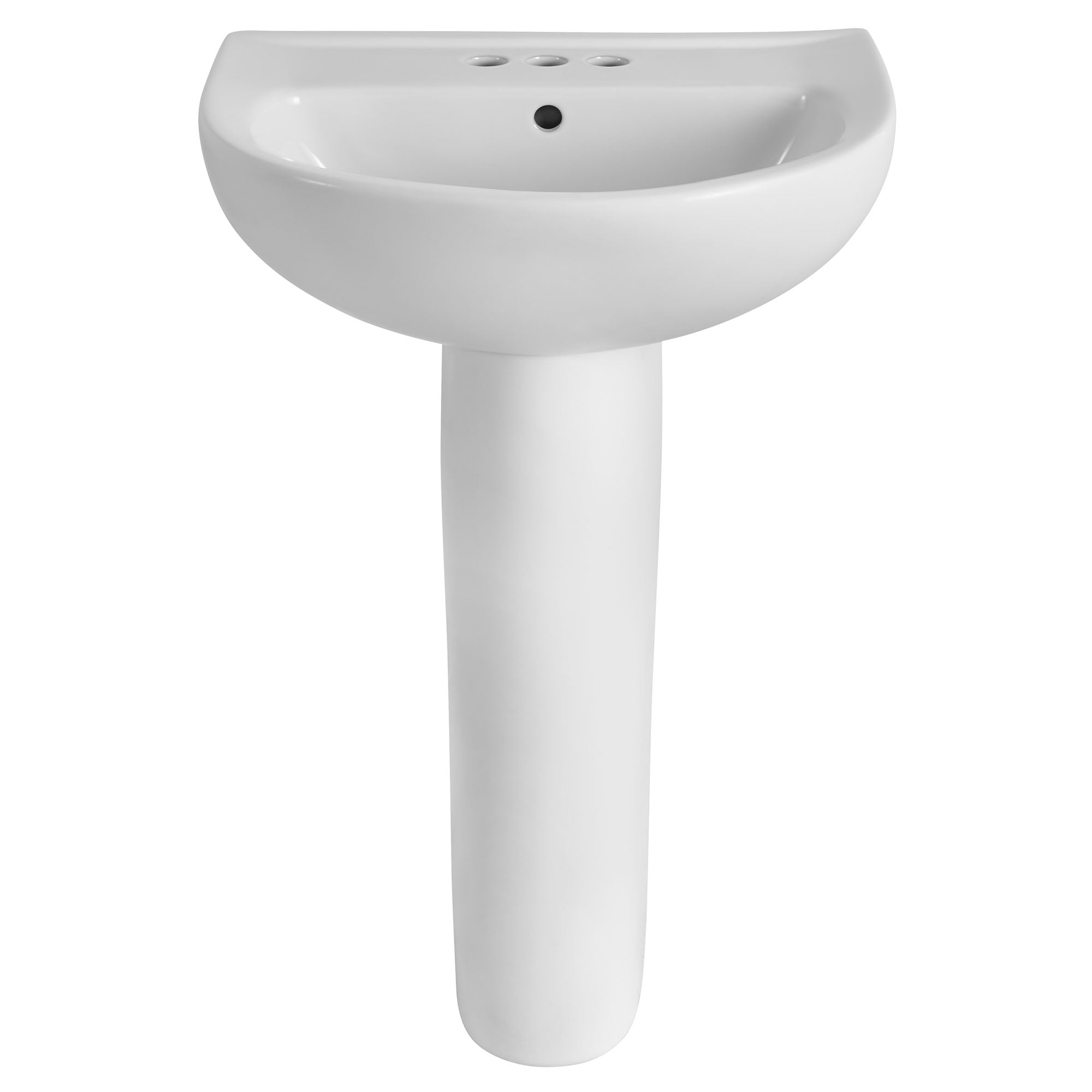 American Standard Evolution 21 in Pedestal Bathroom Sink Basin with 4 in Faucet Centers in White