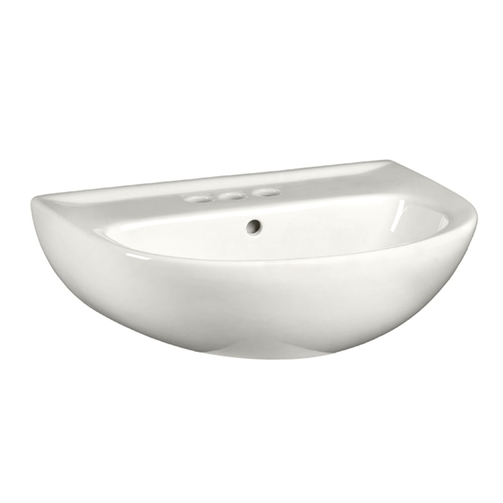 American Standard Evolution 5-1/2 in. Pedestal Sink Basin with 4 in. Faucet Centers in White American Standard Evolution 5-1/2 in. Pedestal Sink Basin with 4 in. Faucet Centers in White
