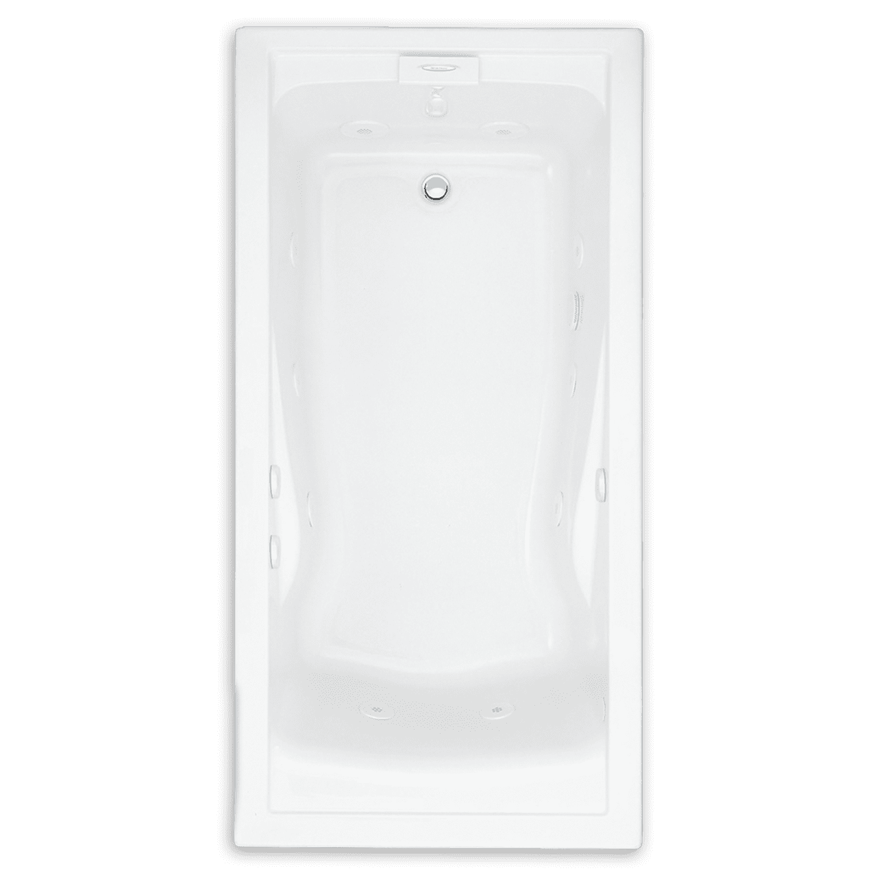 Evolution 60'' x 36'' White Acrylic Whirlpool Bathtub with Jets