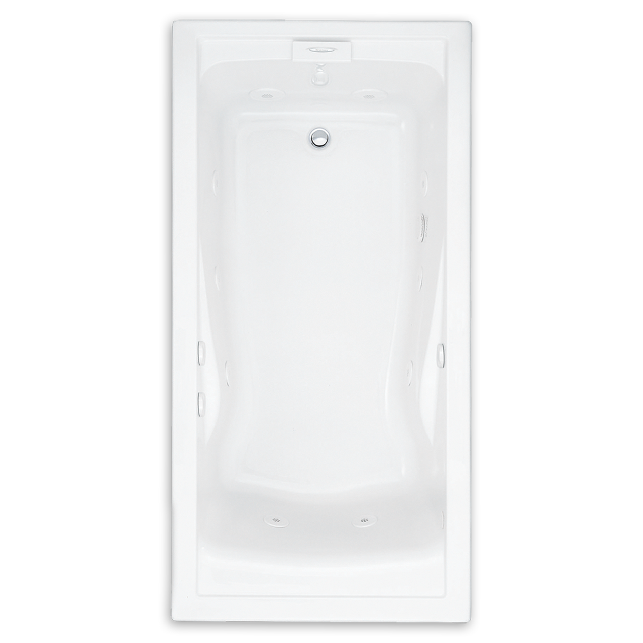 American Standard Evolution 60-in Whirlpool Tub with EverClean Reversible Drain in White - image 1 of 2