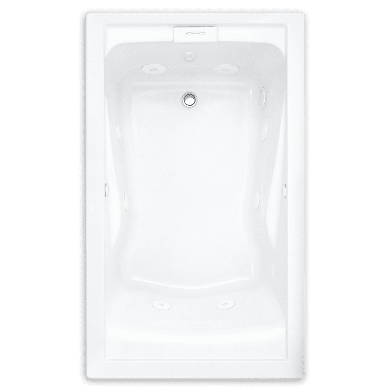 White Acrylic Drop-in Bathtub with Jets