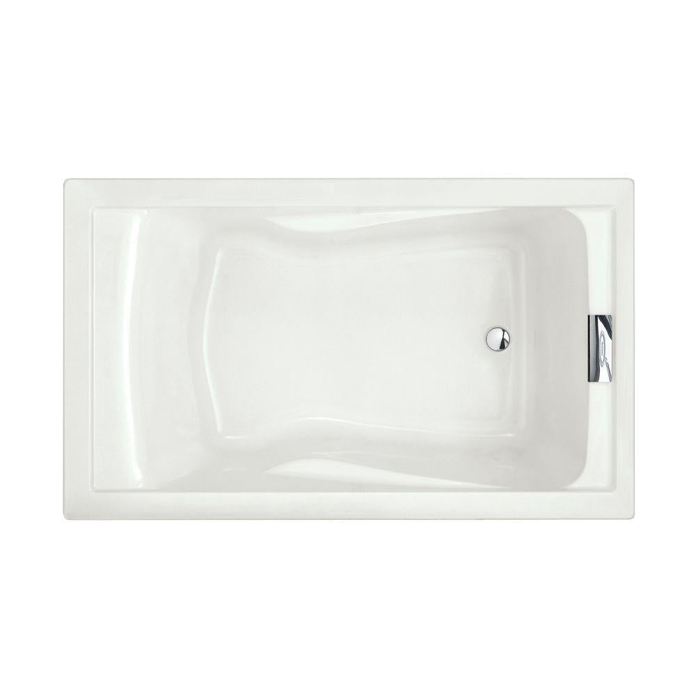 Evolution 60'' x 36'' White Acrylic Drop-In Soaking Bathtub