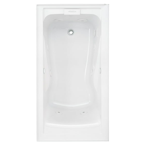 American Standard Evolution Acrylic Left Hand Drain Integral Apron Whirlpool Tub (White)