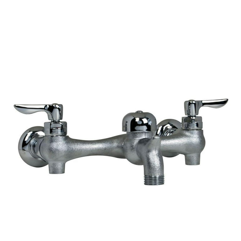 2-Handle Utility Faucet with Integral Stops in Rough Chrome 2-Handle Utility Faucet with Integral Stops in Rough Chrome