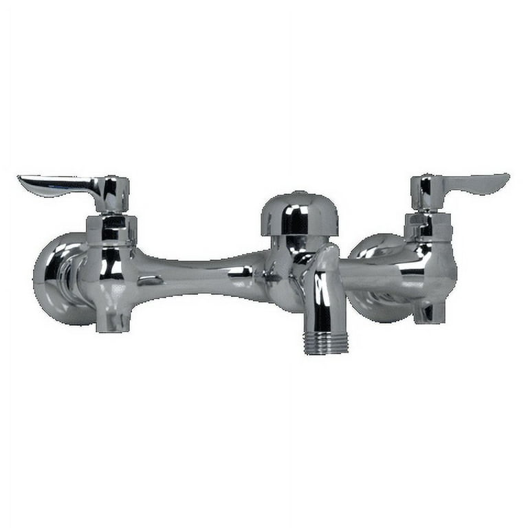 Exposed Yoke Wall-Mount 2-Handle Utility Faucet in Rough Chrome with Vacuum Breaker Exposed Yoke Wall-Mount 2-Handle Utility Faucet in Rough Chrome with Vacuum Breaker