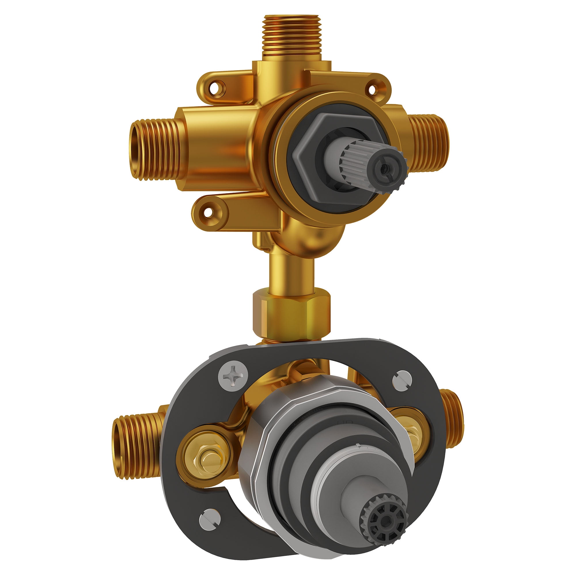 Flash Brass 3-Way Integrated Shower Diverter Valve