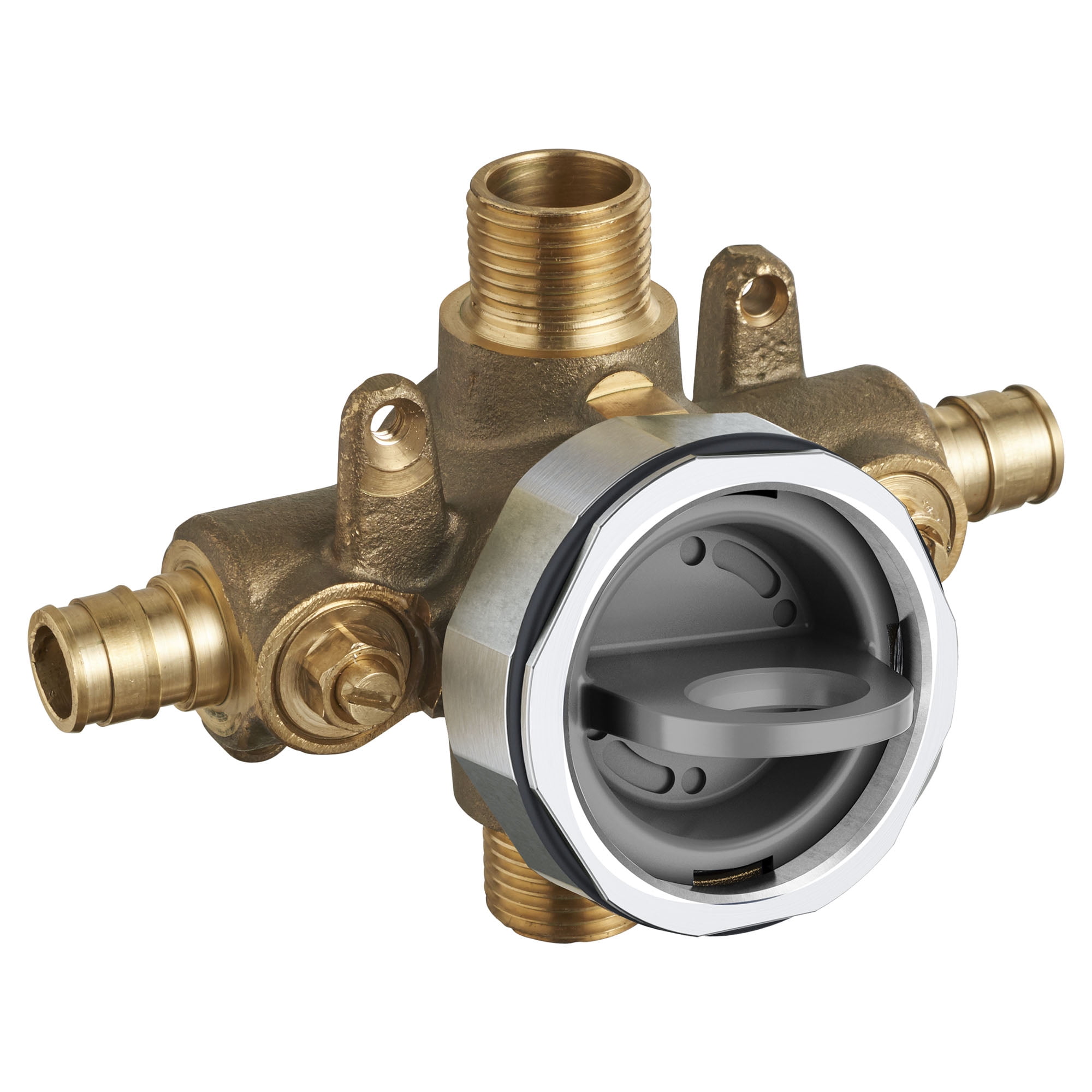 Flash Brass Shower Rough-In Valve with PEX Inlets