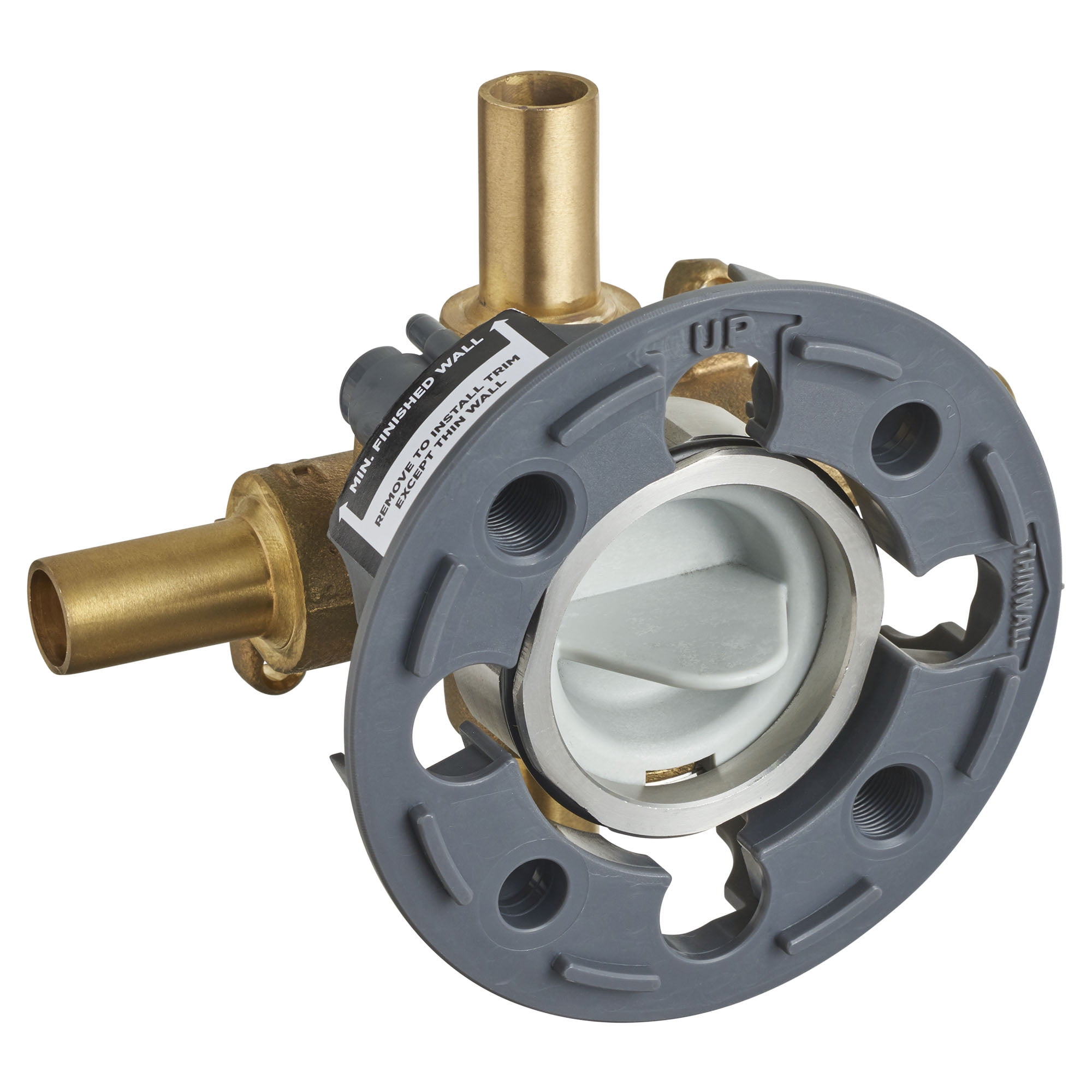 Flash Brass Shower Rough-In Valve with Stub-Outs