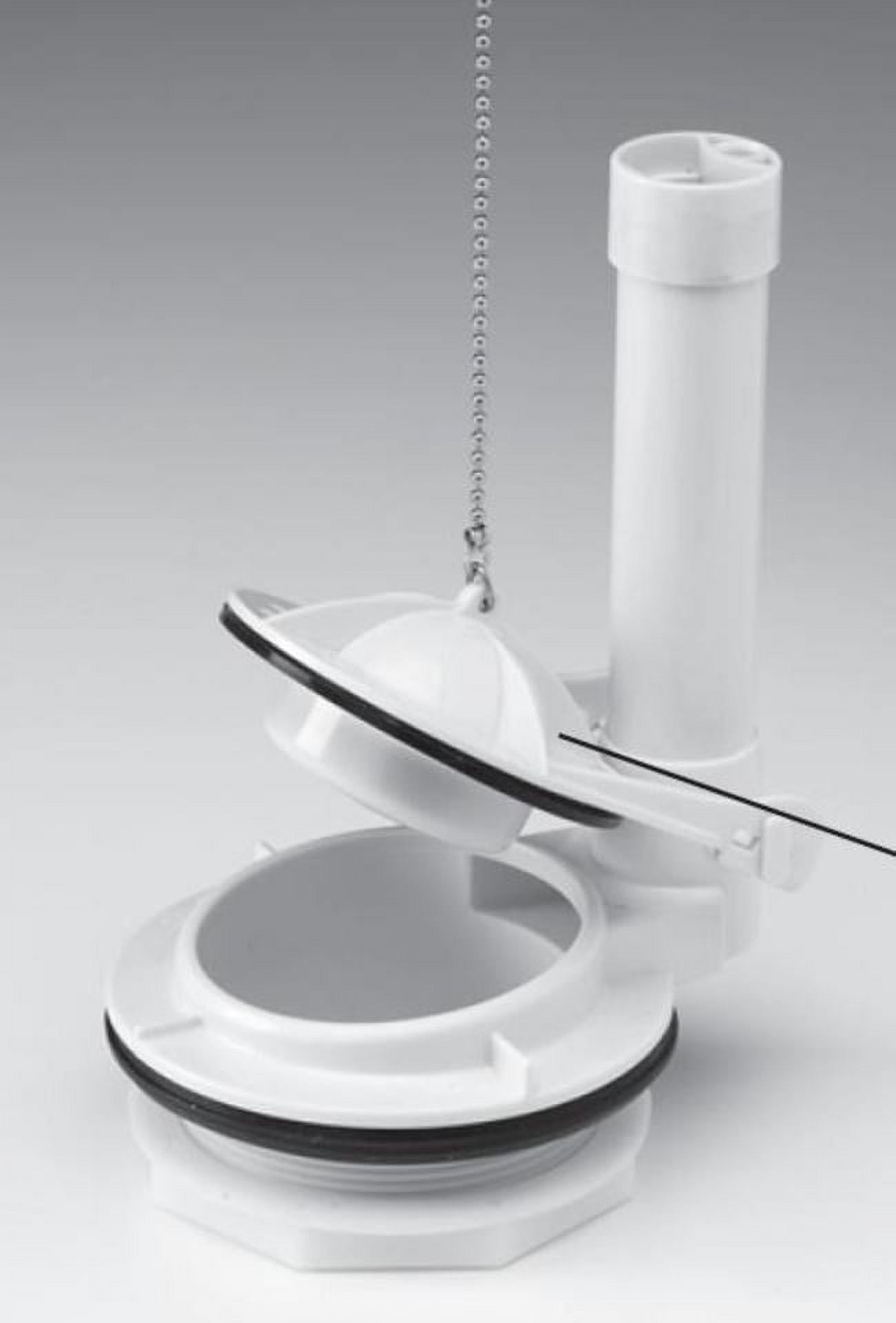 White Plastic Flush Valve Assembly with 3-Inch Flapper