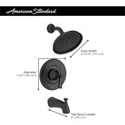 American Standard Glenmere Tub & Shower Faucet - Pack of 4   Drop-In Replacement,  " IPS Rough-In