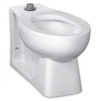 American Standard Huron Elongated Toilet Bowl only with Top Spud and Wall Outlet in White
