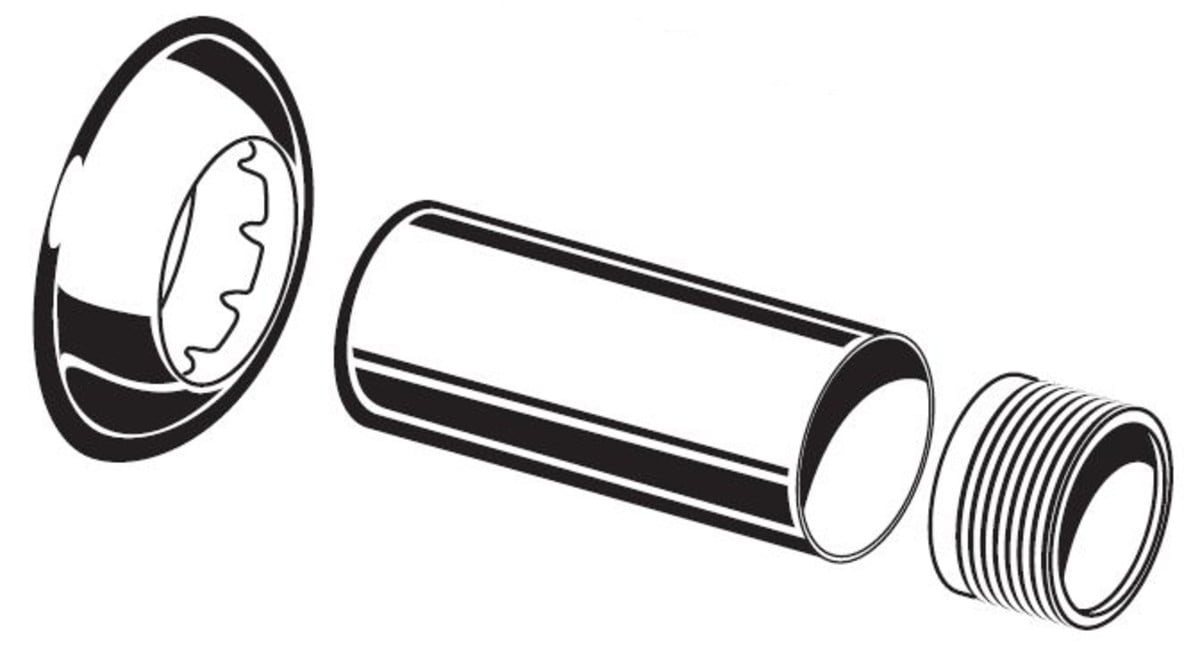 Chrome Multi-Piece Inlet Pipe Assembly
