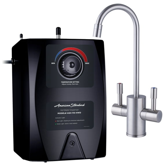 American Standard Instant Hot Water Dispenser 780W with Dual Handle Brushed Nickel Faucet 41-ASH-110-F560-BN