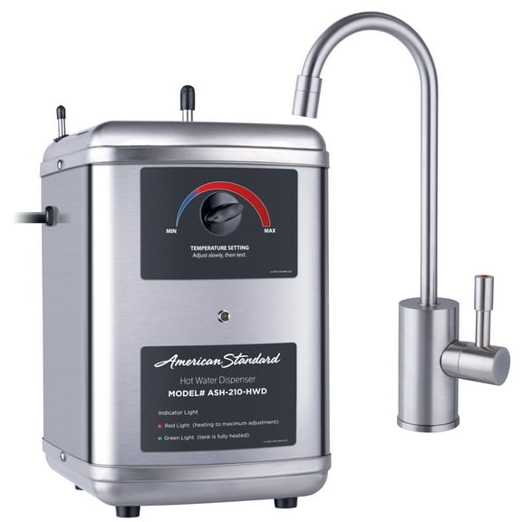 American Standard Kitchen Hot Water Dispenser 1300W with Single Handle Brushed Nickel Faucet 41-ASH-210-F570-BN