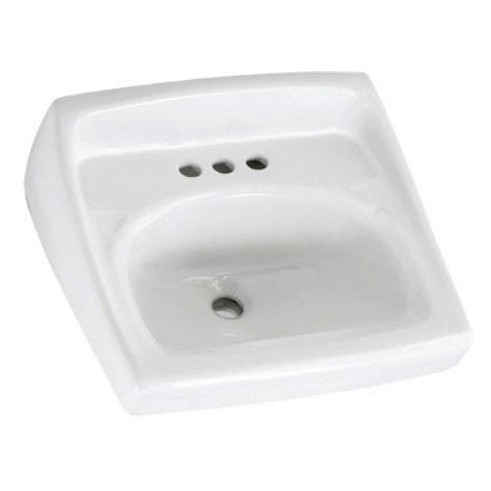 American Standard Lucerne WallMount Bathroom Sink with 4in Faucet Holes in White