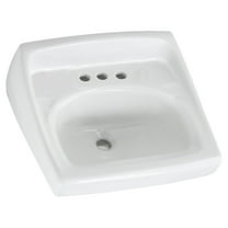 American Standard Lucerne Wall-Mount Sink with 8 in Faucet Hole White
