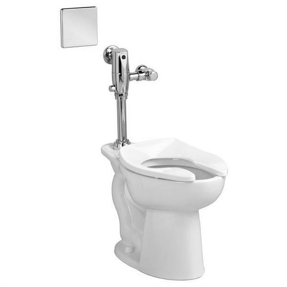 American Standard Madera ADA 1.1-1.6 GPF Universal Flushometer Elongated Toilet Bowl Only with EverClean in White