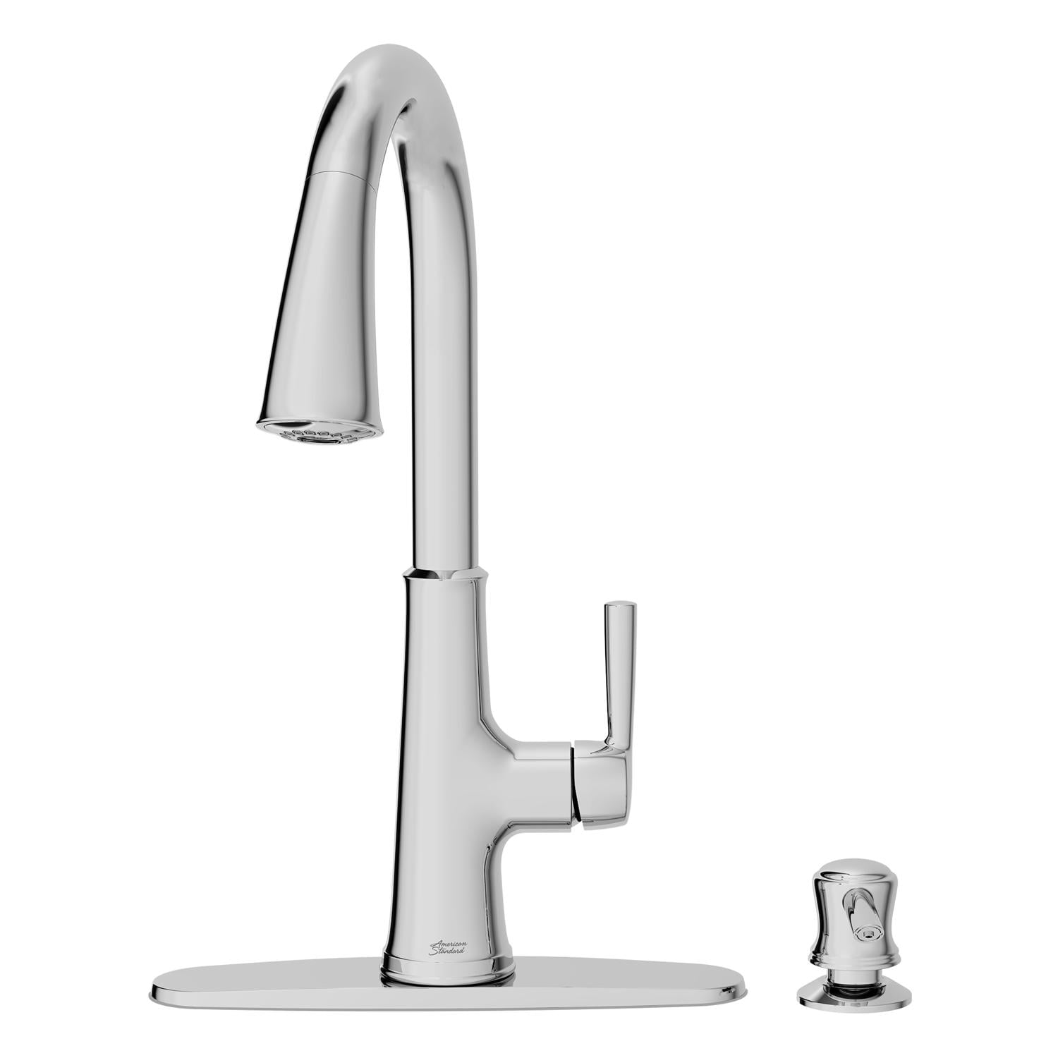 Maven Chrome Pull-Down Kitchen Faucet with Soap Dispenser