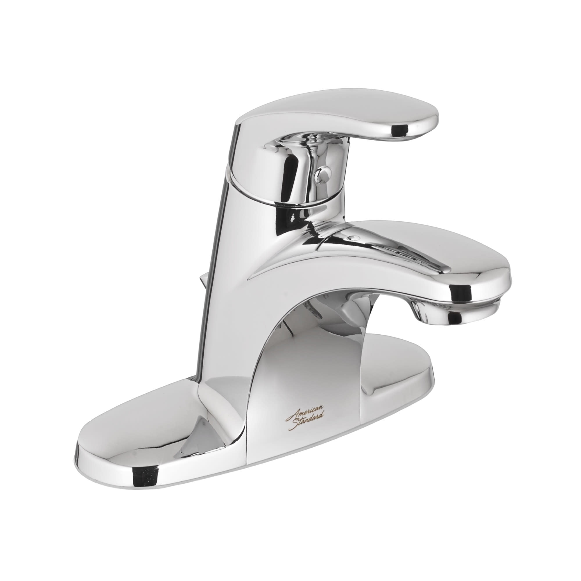Polished Chrome Single-Handle Centerset Bathroom Faucet