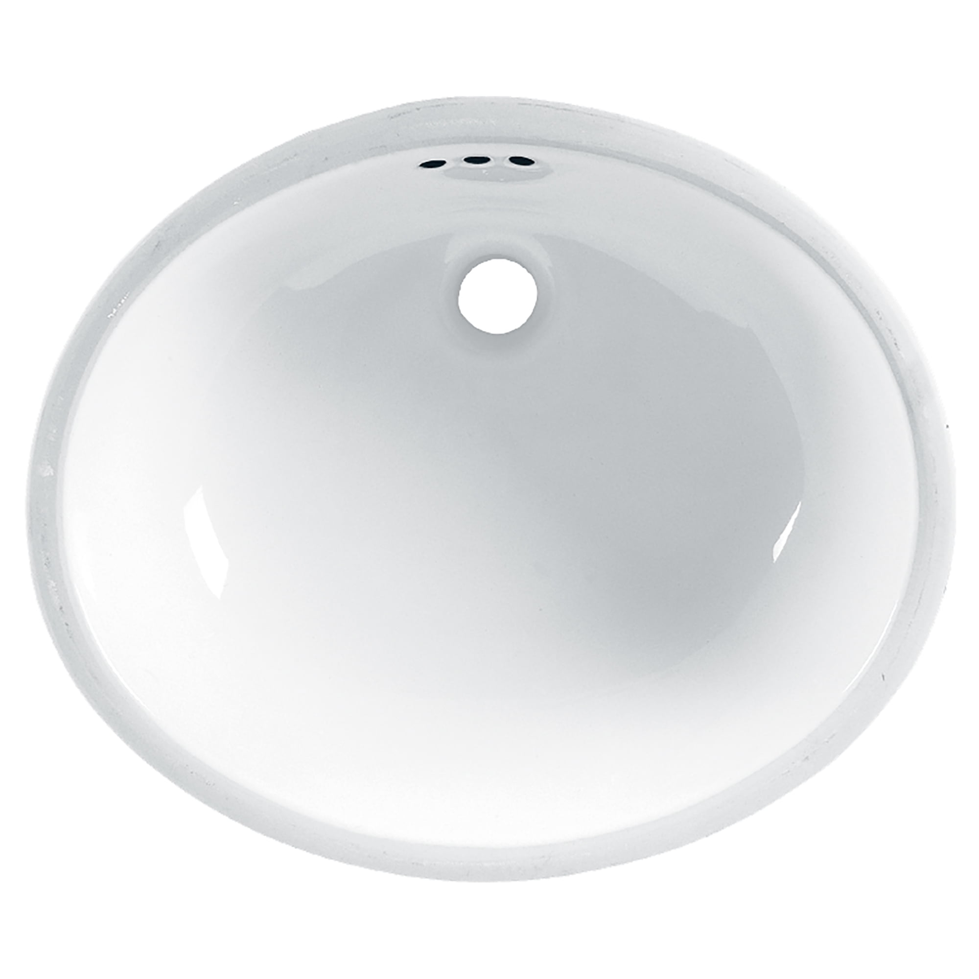 White Ceramic Oval Undermount Bathroom Sink with Overflow