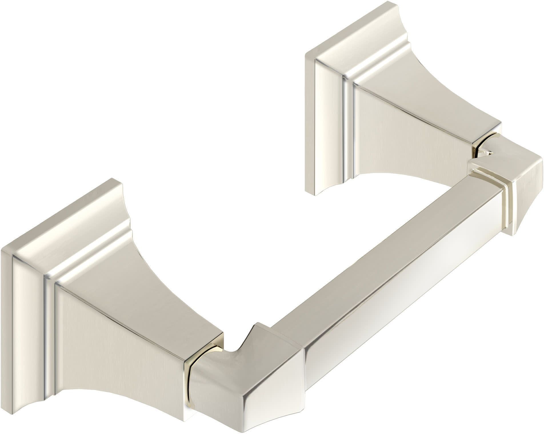 Polished Nickel Wall-Mounted Toilet Paper Holder with Concealed Mounting