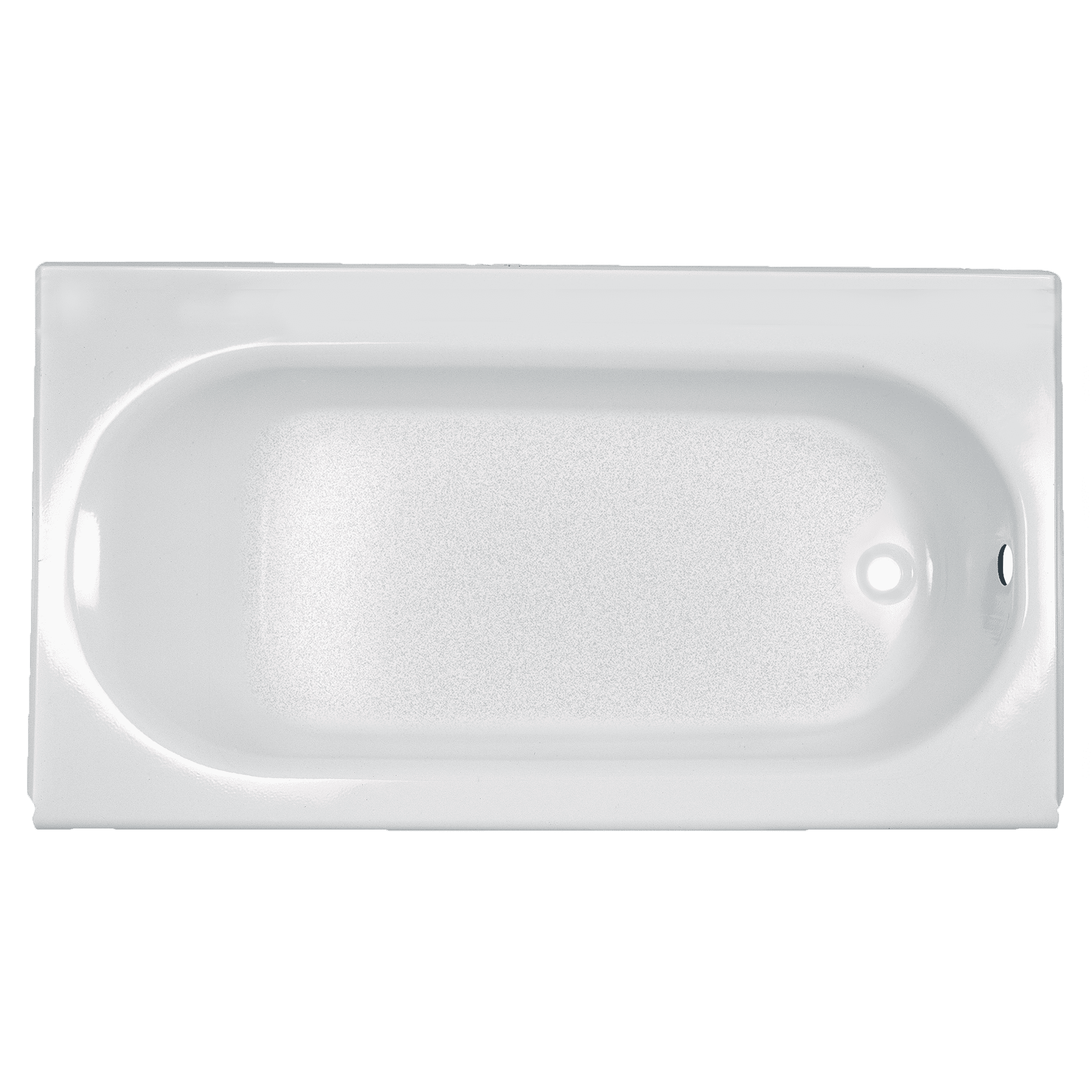 White 61'' Cast Iron Alcove Bathtub with Left Drain