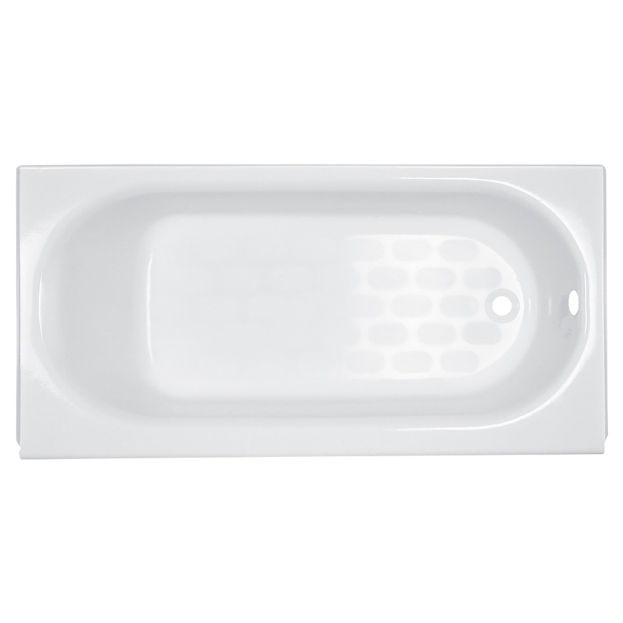 White 61'' Cast Iron Alcove Soaking Bathtub