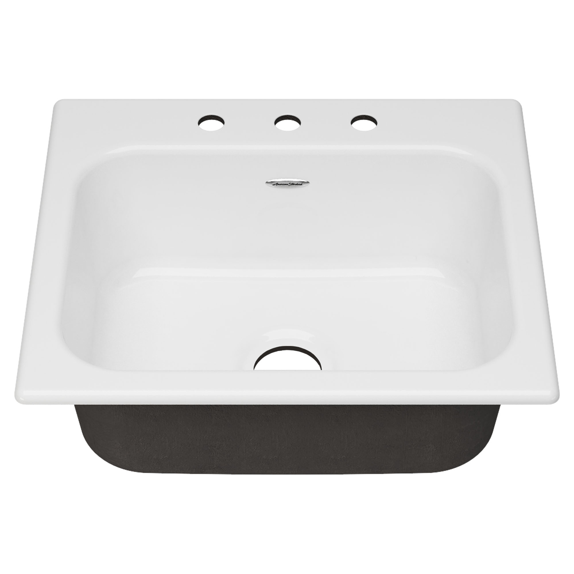 American Standard Quince Drop-in Cast Iron 25 in. 3-Hole Single Bowl Kitchen Sink in Brilliant White - image 1 of 6