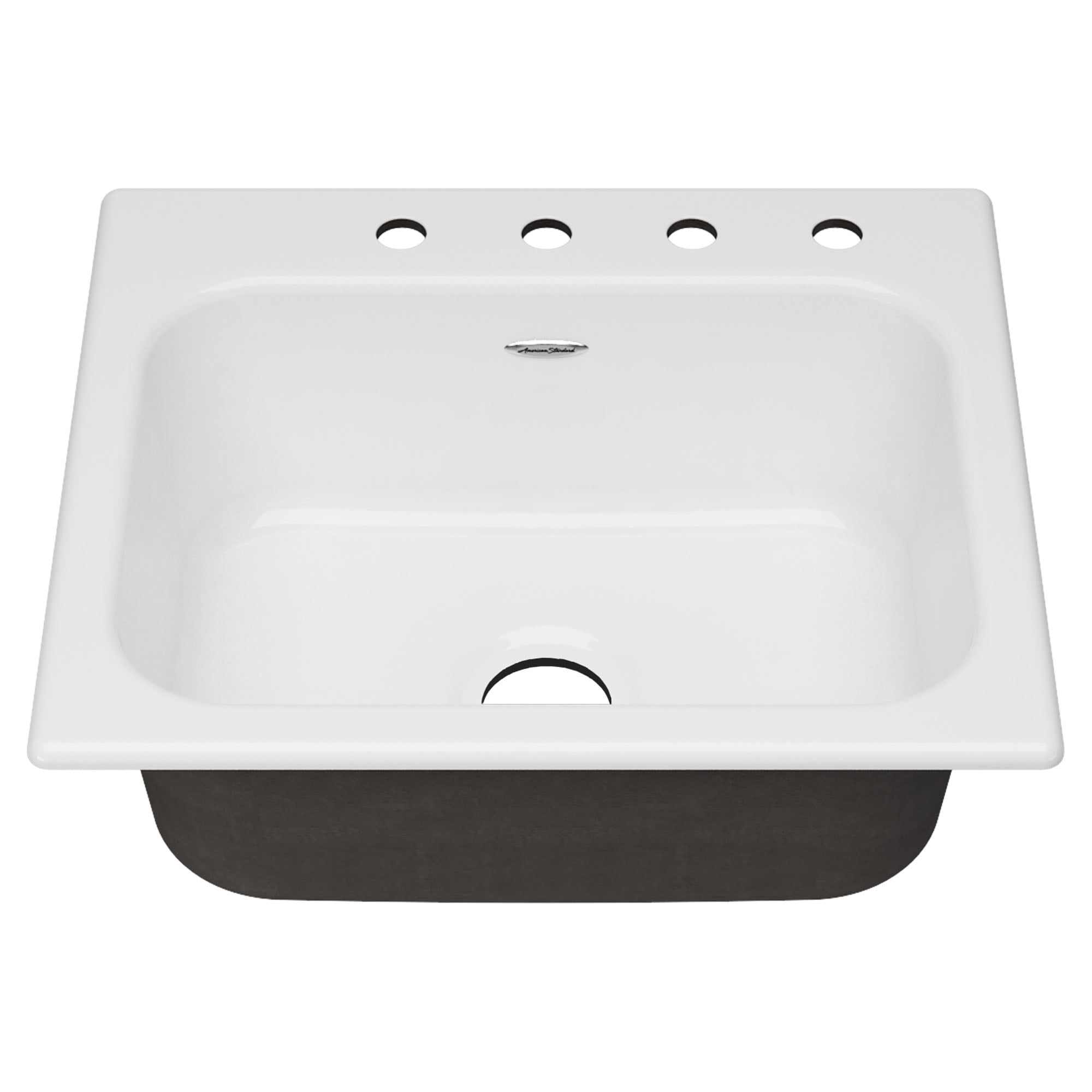Quince 25'' White Cast Iron Single Bowl Drop-In Kitchen Sink