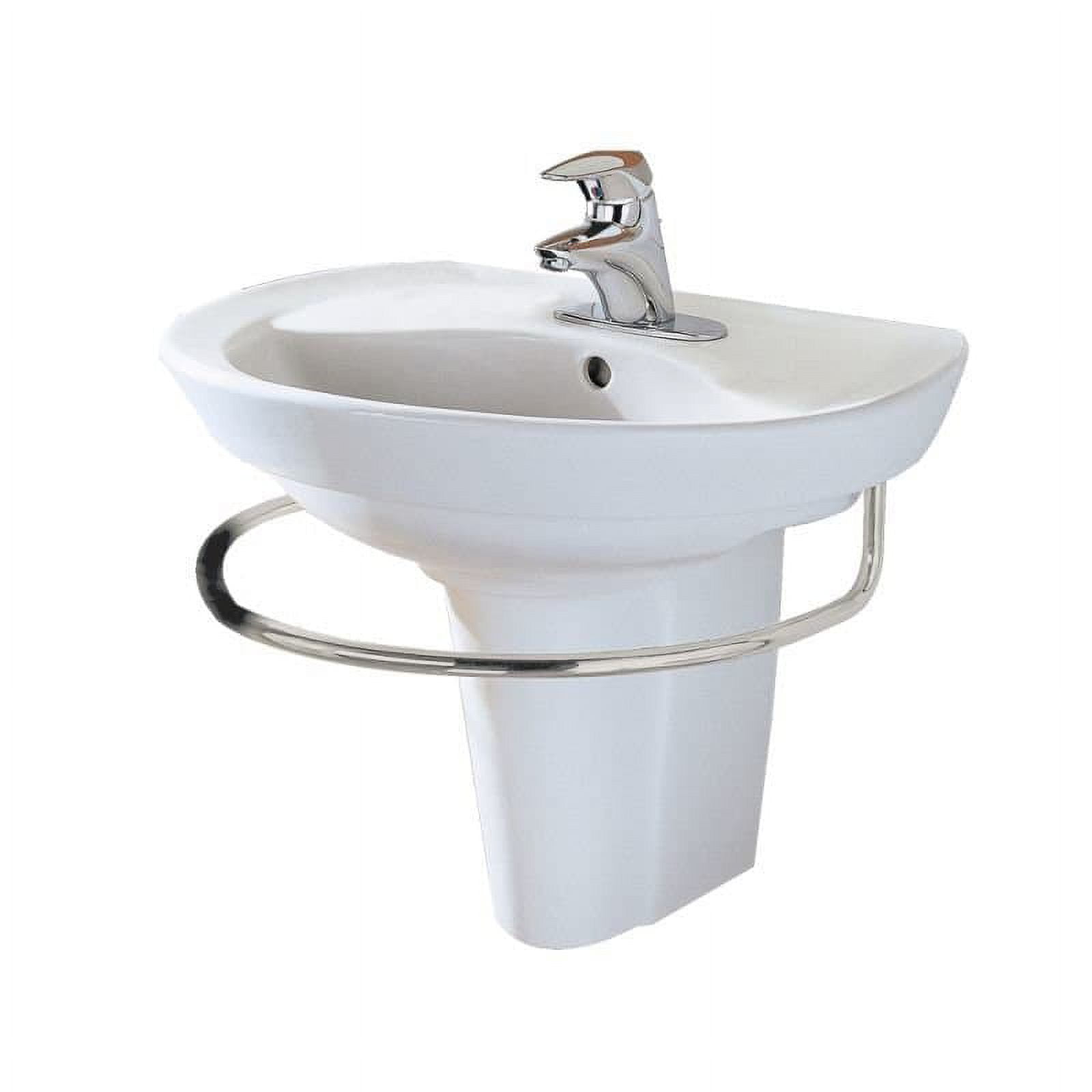 American Standard Ravenna Wall-Mount Sink with Single Faucet Hole in White