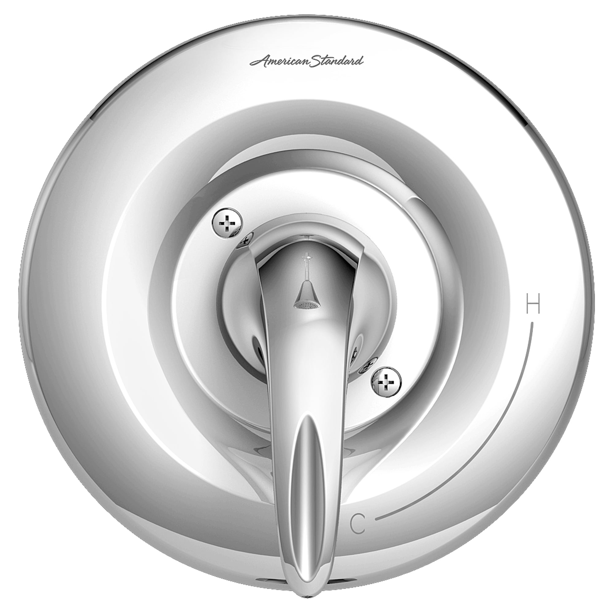 Polished Chrome Wall-Mounted Lever Valve Trim Kit