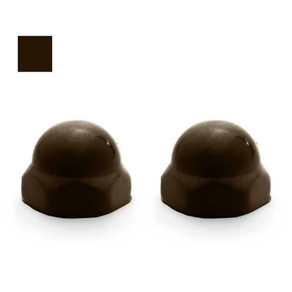 Fixture Fix Ceramic Bathroom Toilet Bolt Caps for American Standard - Set of 2 - Americana Brown