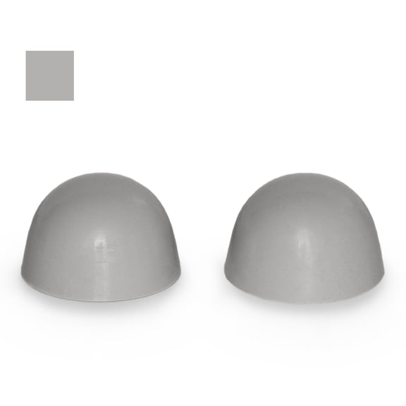 American Standard Replacement Plastic Toilet Bolt Caps - Set of 2 - Sterling Silver