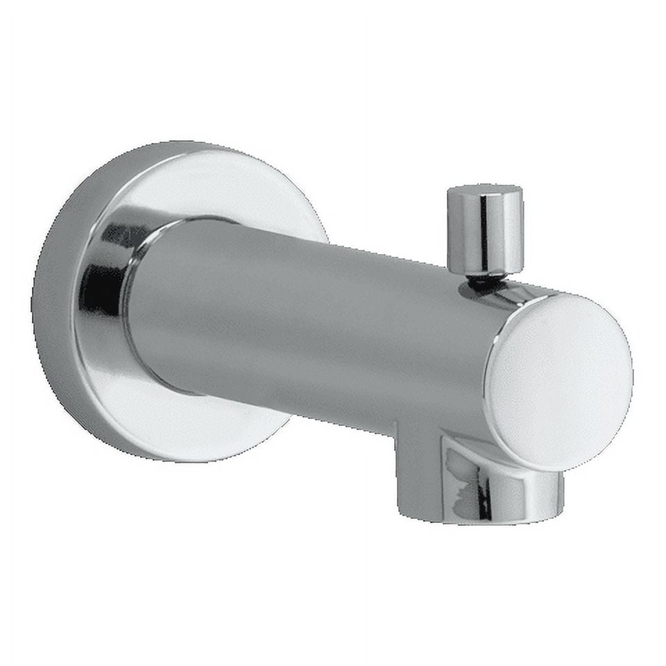 Polished Chrome Modern Tub Spout with Diverter