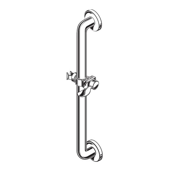 Concealed Slide/Grab Bar, Stainless Steel, Chrome plated