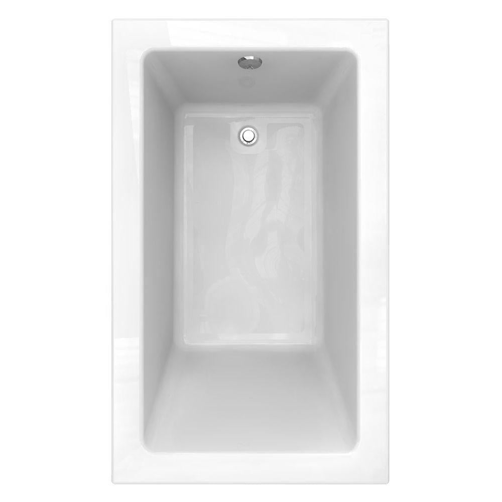 Studio 60'' x 36'' White Acrylic Drop-in Soaking Bathtub