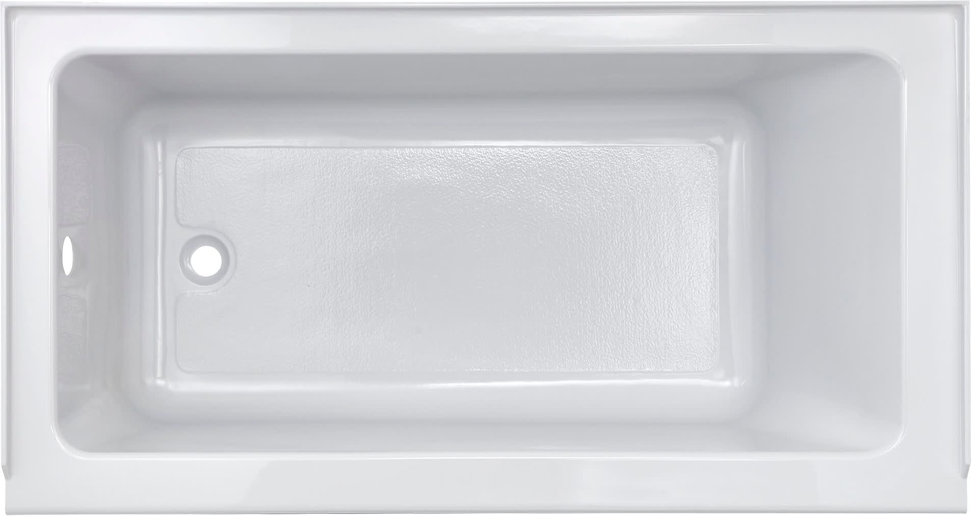 Studio 60" x 30" White Acrylic Alcove Soaking Bathtub
