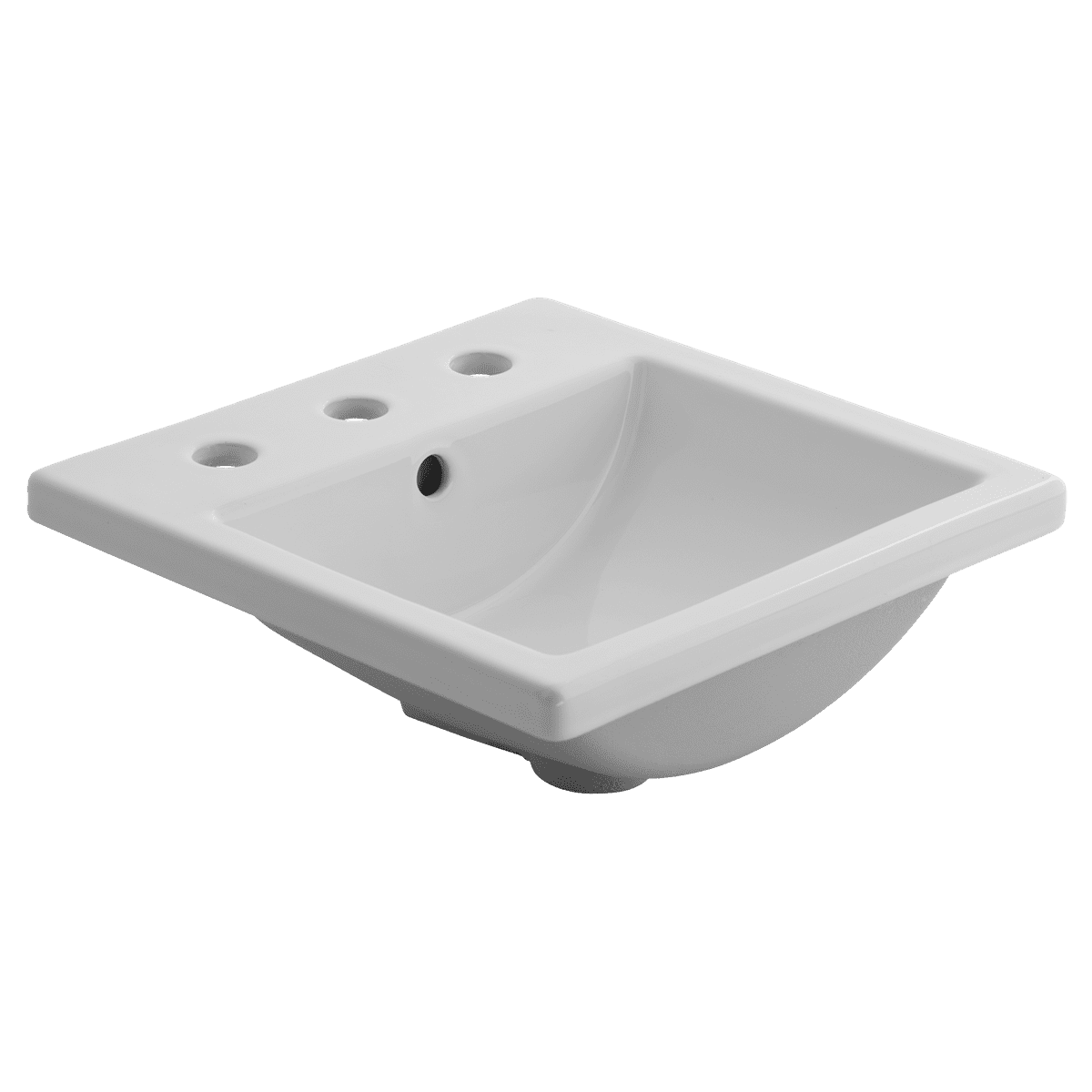 Studio 16.25'' White Vitreous China Square Bathroom Sink