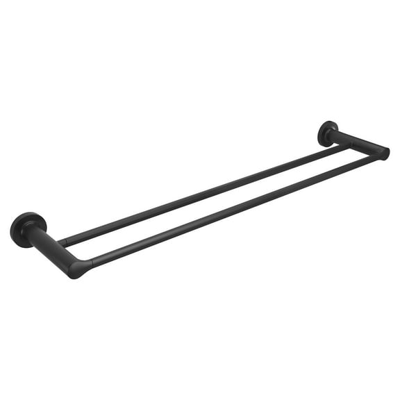 American Standard Studio S 24 in. Double Towel Bar in Matte Black