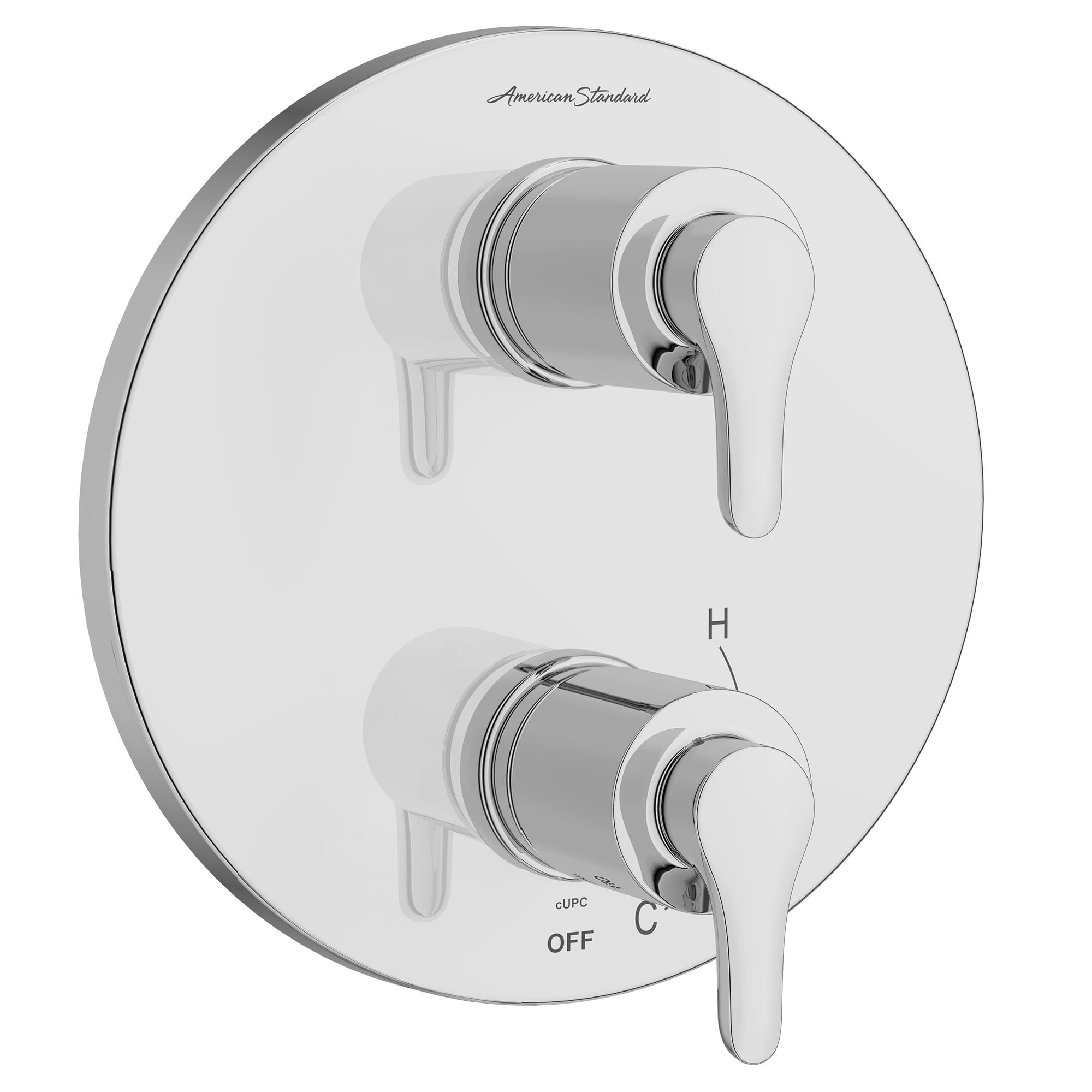 Polished Chrome Dual Handle Shower Diverter Trim