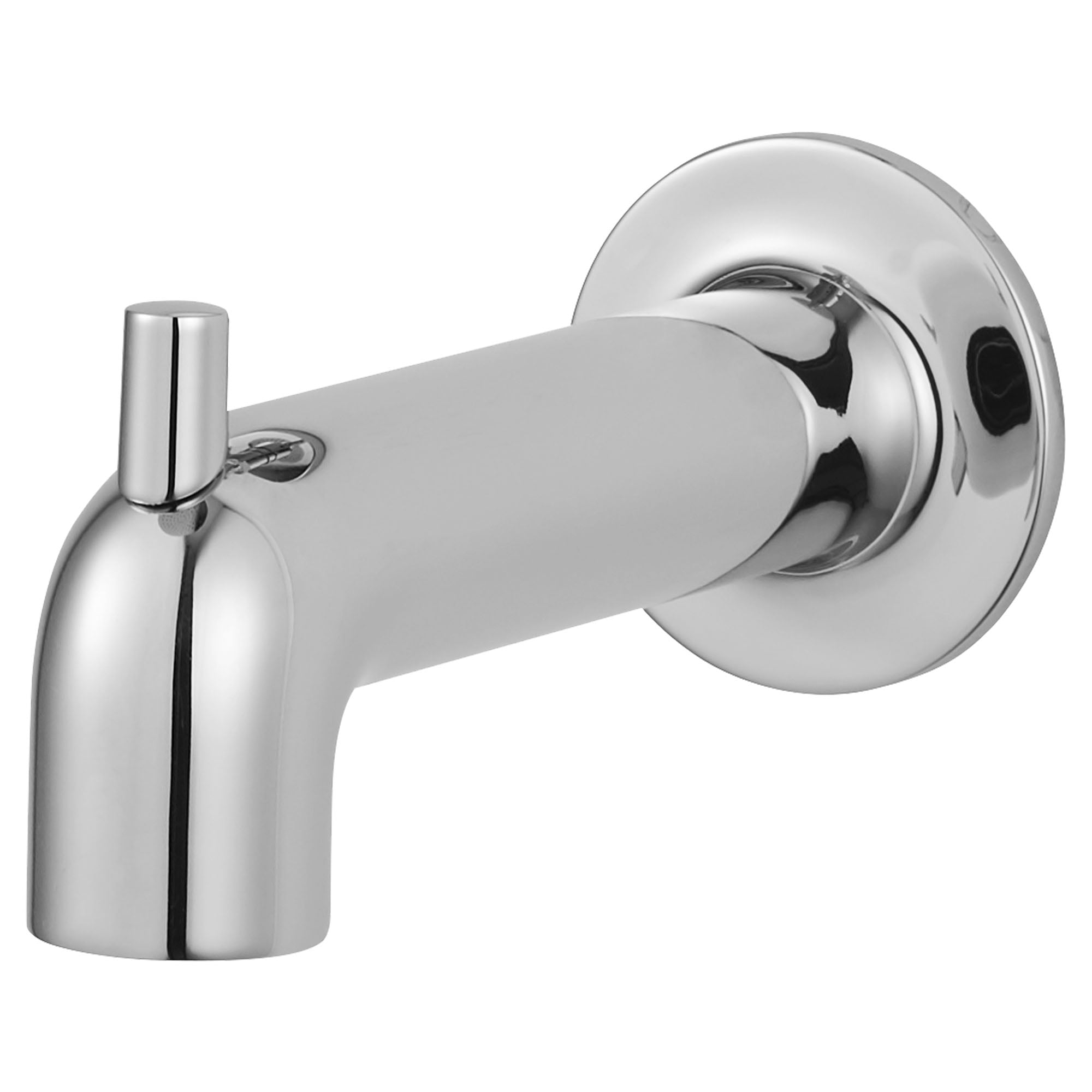 Polished Chrome Wall Mounted Tub Spout with Diverter