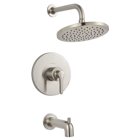 American Standard Studio S Tub and Shower Trim Kit with Water-Saving Shower Head and Cartridge in Brushed Nickel