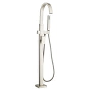 Contemporary Square Freestanding Bathtub Faucet With Lever Handle for Flash Rough-In Valve, Chrome