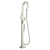 American Standard T184951.295 Contemporary Square Freestanding Tub Faucet for FLASH Rough-In Valve, brushed nickel