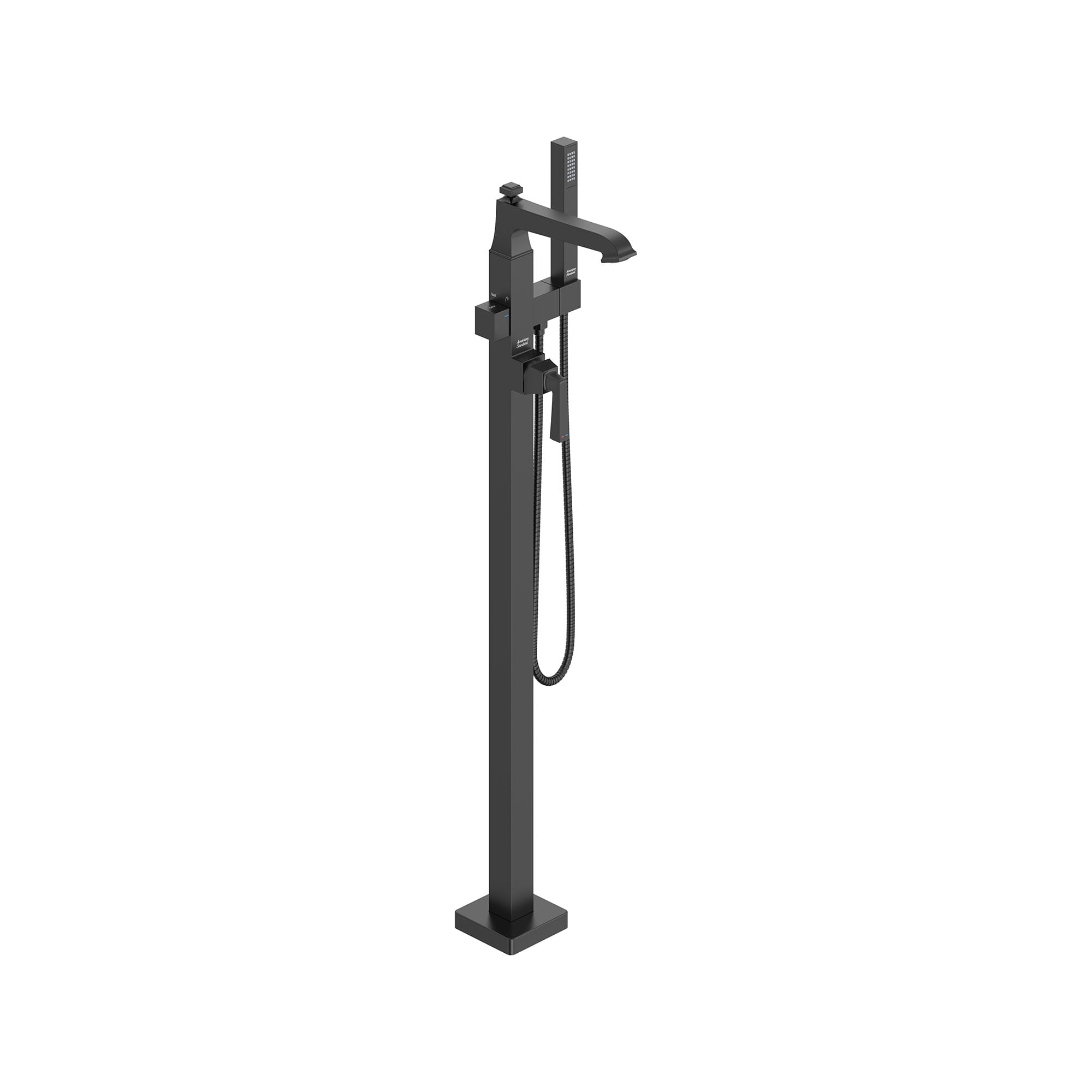 Matte Black Freestanding Tub Filler with Hand Shower