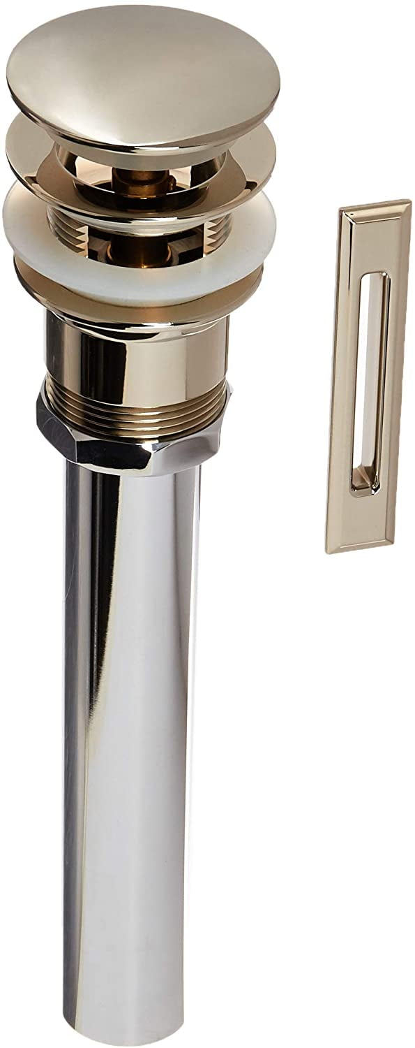 Polished Nickel Round Pop-Up Tub Drain Kit
